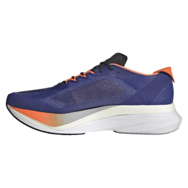 Adidas Men's Adizero Boston 12 - Lucid Blue/Ftwr White/Impact Orange - Image 2