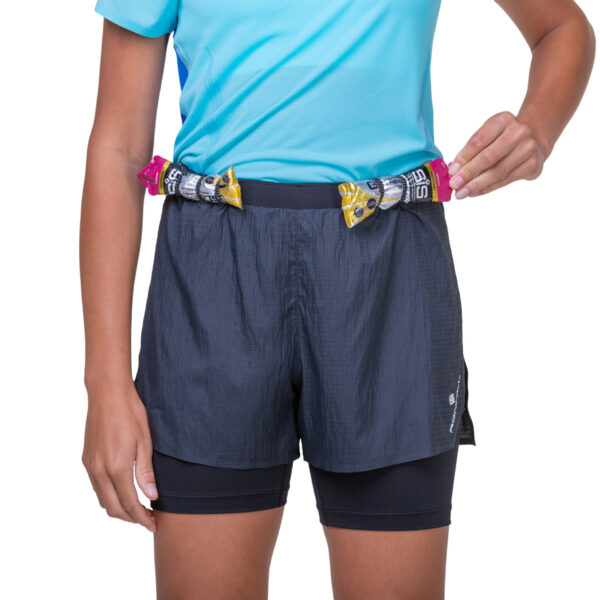 Ronhill Women's Tech Race Twin Short - All Black - Image 2